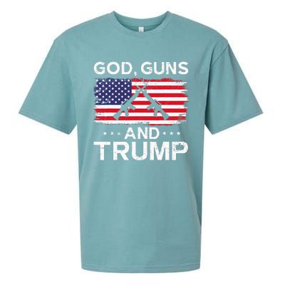 2024 President Donald Trump God Guns And Trump Sueded Cloud Jersey T-Shirt