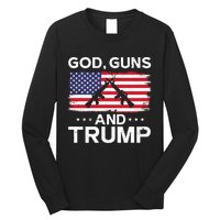 2024 President Donald Trump God Guns And Trump Long Sleeve Long Sleeve Shirt