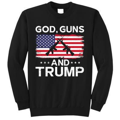 2024 President Donald Trump God Guns And Trump Long Sleeve Sweatshirt