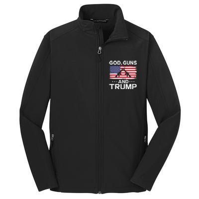 2024 President Donald Trump God Guns And Trump Long Sleeve Core Soft Shell Jacket