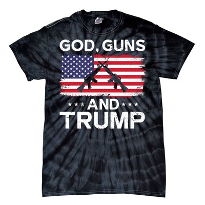 2024 President Donald Trump God Guns And Trump Long Sleeve Tie-Dye T-Shirt