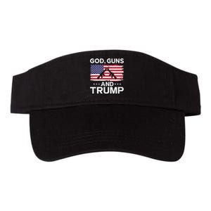 2024 President Donald Trump God Guns And Trump Long Sleeve Valucap Bio-Washed Visor