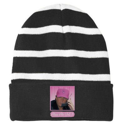 2024 President Election Donald Trump Sweater Ultra Maga American Striped Beanie with Solid Band