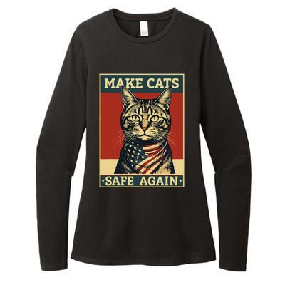 2024 Presidential Election Make Cats Safe Again Womens CVC Long Sleeve Shirt