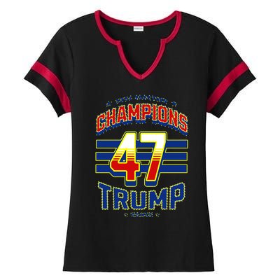 2024 Presidential Election Champions Trump Vance Ladies Halftime Notch Neck Tee