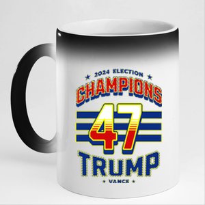 2024 Presidential Election Champions Trump Vance 11oz Black Color Changing Mug