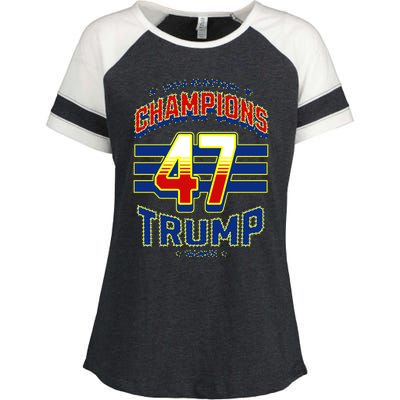 2024 Presidential Election Champions Trump Vance Enza Ladies Jersey Colorblock Tee