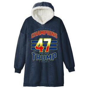 2024 Presidential Election Champions Trump Vance Hooded Wearable Blanket