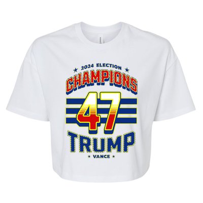 2024 Presidential Election Champions Trump Vance Bella+Canvas Jersey Crop Tee