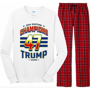 2024 Presidential Election Champions Trump Vance Long Sleeve Pajama Set