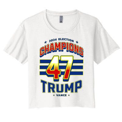 2024 Presidential Election Champions Trump Vance Women's Crop Top Tee