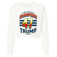 2024 Presidential Election Champions Trump Vance Cropped Pullover Crew