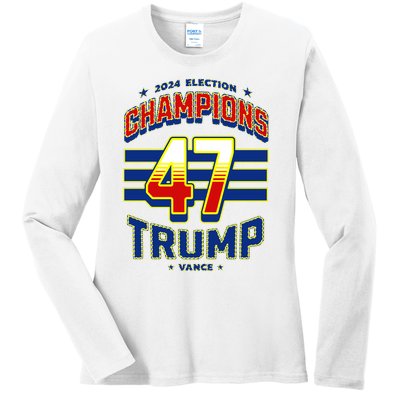 2024 Presidential Election Champions Trump Vance Ladies Long Sleeve Shirt