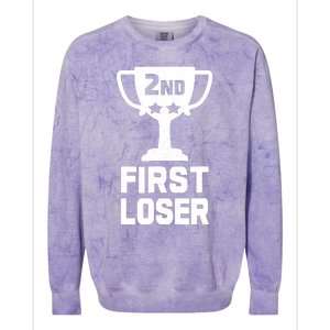 2nd Place First Loser Funny Second Place Trophy Colorblast Crewneck Sweatshirt