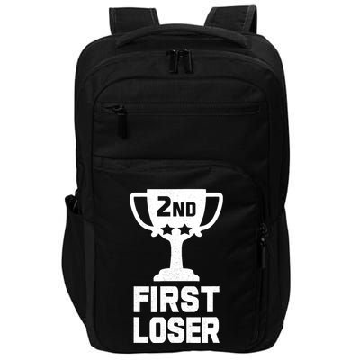 2nd Place First Loser Funny Second Place Trophy Impact Tech Backpack