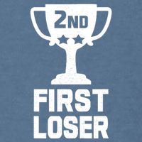 2nd Place First Loser Funny Second Place Trophy Garment-Dyed Sweatshirt