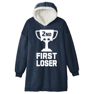 2nd Place First Loser Funny Second Place Trophy Hooded Wearable Blanket