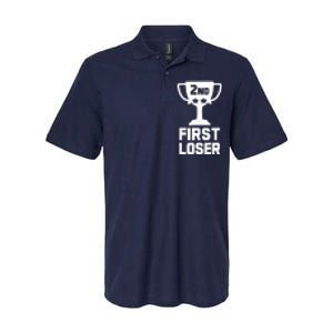 2nd Place First Loser Funny Second Place Trophy Softstyle Adult Sport Polo