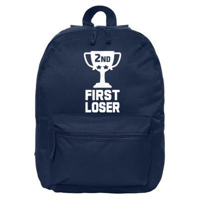 2nd Place First Loser Funny Second Place Trophy 16 in Basic Backpack
