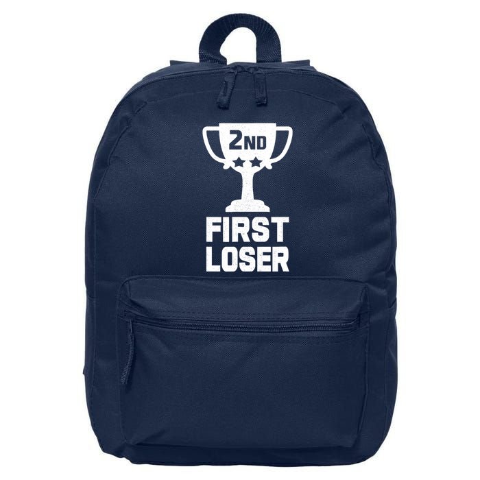 2nd Place First Loser Funny Second Place Trophy 16 in Basic Backpack