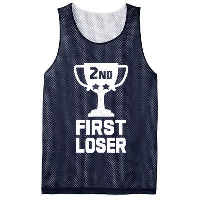 2nd Place First Loser Funny Second Place Trophy Mesh Reversible Basketball Jersey Tank