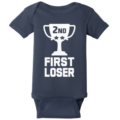 2nd Place First Loser Funny Second Place Trophy Baby Bodysuit