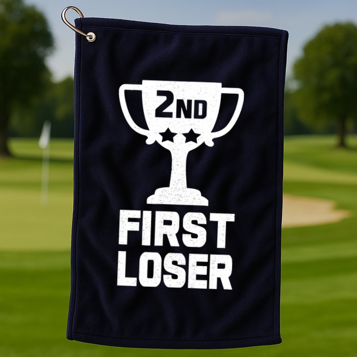2nd Place First Loser Funny Second Place Trophy Golf Towel