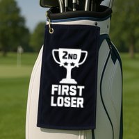 2nd Place First Loser Funny Second Place Trophy Golf Towel