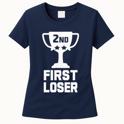 2nd Place First Loser Funny Second Place Trophy Womens T-Shirt