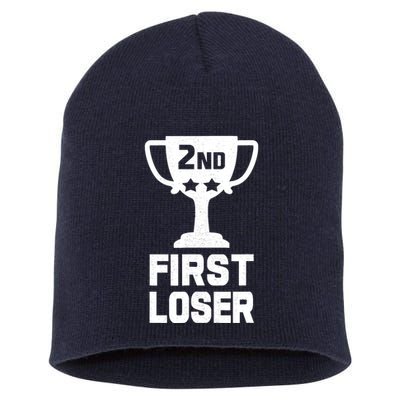 2nd Place First Loser Funny Second Place Trophy Short Acrylic Beanie