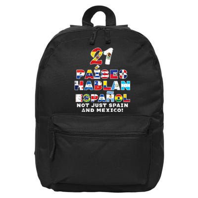 21 Paises Hablan Espanol Hispanic Heritage Month Men Women 16 in Basic Backpack