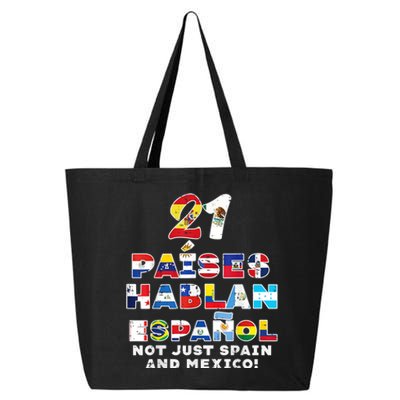 21 Paises Hablan Espanol Hispanic Heritage Month Men Women 25L Jumbo Tote