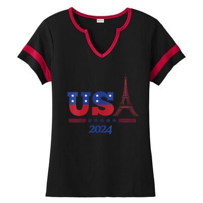 2024 Paris Sport Games Ladies Halftime Notch Neck Tee