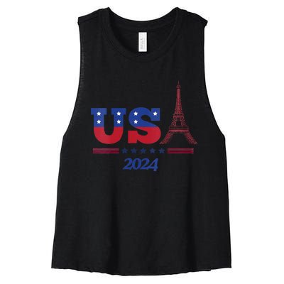 2024 Paris Sport Games Women's Racerback Cropped Tank