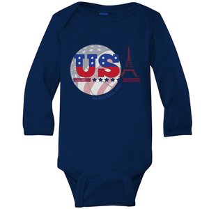 2024 Paris Sport Games Basketball Basket Ball Baby Long Sleeve Bodysuit