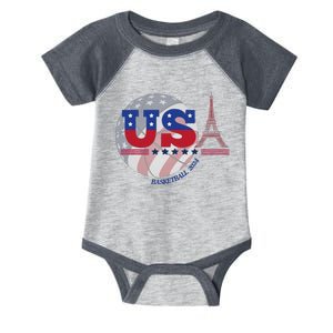 2024 Paris Sport Games Basketball Basket Ball Infant Baby Jersey Bodysuit