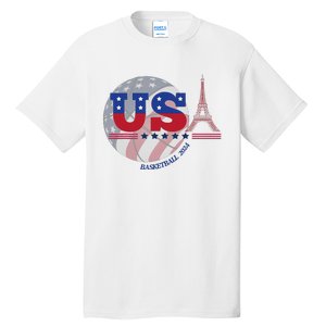 2024 Paris Sport Games Basketball Basket Ball Tall T-Shirt