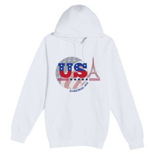 2024 Paris Sport Games Basketball Basket Ball Premium Pullover Hoodie