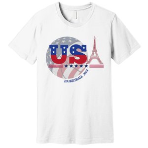 2024 Paris Sport Games Basketball Basket Ball Premium T-Shirt