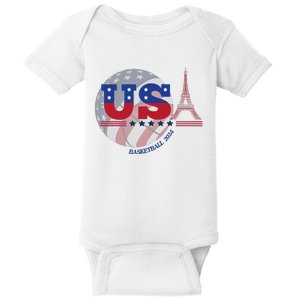 2024 Paris Sport Games Basketball Basket Ball Baby Bodysuit