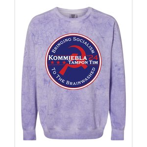 24 Political Satire Kommiebla Tampon Tim Colorblast Crewneck Sweatshirt