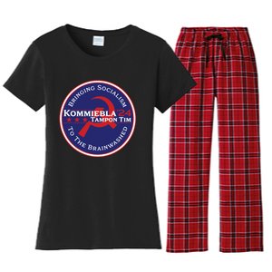 24 Political Satire Kommiebla Tampon Tim Women's Flannel Pajama Set