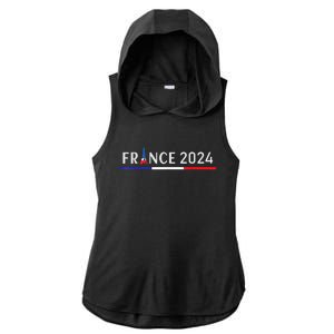 2024 Paris Sport France Summer Games 2024 In Its Capital Paris Ladies PosiCharge Tri-Blend Wicking Draft Hoodie Tank