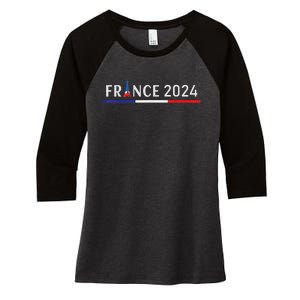 2024 Paris Sport France Summer Games 2024 In Its Capital Paris Women's Tri-Blend 3/4-Sleeve Raglan Shirt