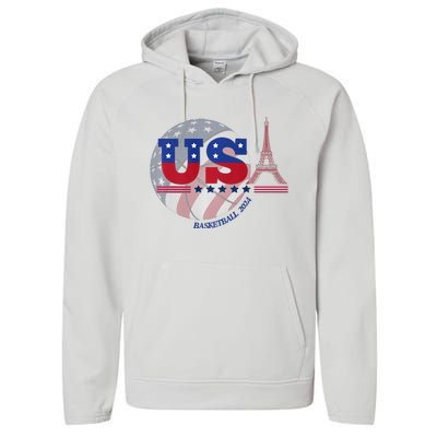 2024 Paris Sport Games Basketball Basket Ball Performance Fleece Hoodie