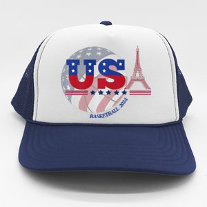 2024 Paris Sport Games Basketball Basket Ball Trucker Hat