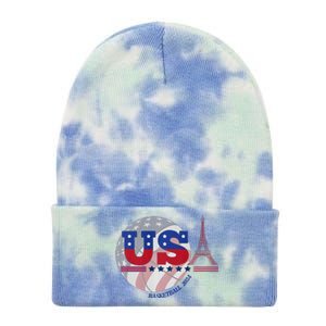 2024 Paris Sport Games Basketball Basket Ball Tie Dye 12in Knit Beanie