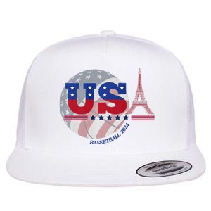 2024 Paris Sport Games Basketball Basket Ball Flat Bill Trucker Hat