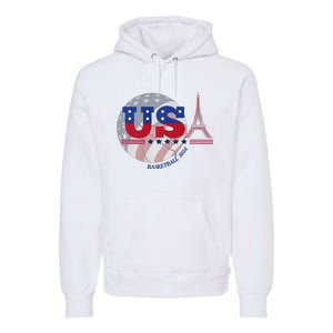 2024 Paris Sport Games Basketball Basket Ball Premium Hoodie