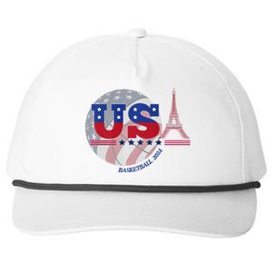 2024 Paris Sport Games Basketball Basket Ball Snapback Five-Panel Rope Hat